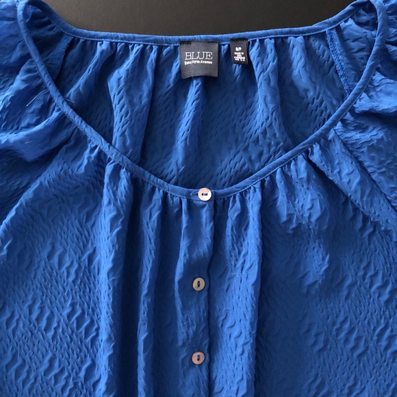 Blue by Saks Fifth Avenue tie front blouse - Picture 3 of 7